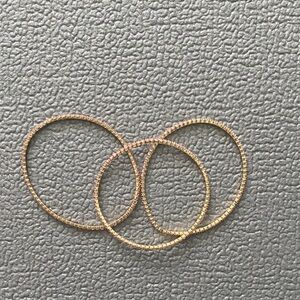 Elegant pink crystal gold Bangle Set